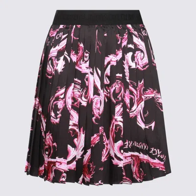 Versace Jeans Couture Black And Purple Skirt In Negro