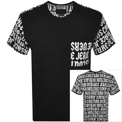 Versace Jeans Couture Goth Monogram T Shirt Black