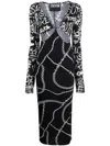Versace Jeans Couture Midikleid Mit Cut-outs In Print