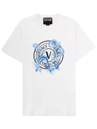 Versace Jeans Couture Graphic Logo Cotton T-shirt In White