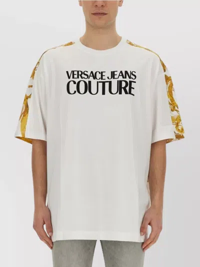 VERSACE JEANS COUTURE GRAPHIC LOGO PRINT CREW NECK T-SHIRT