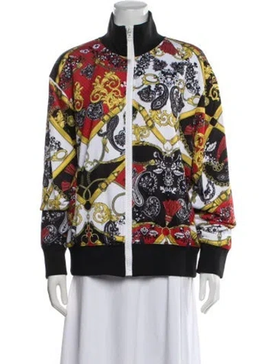 Pre-owned Versace Jeans Couture Graphic Print Bomber Jacket In Multi