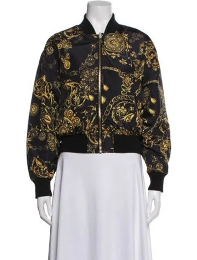 Pre-owned Versace Jeans Couture Graphic Print Bomber Jacket W/ Tags In Multicolor