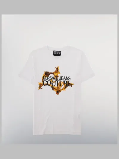 Versace Jeans Couture Graphic Print Cotton T-shirt In White