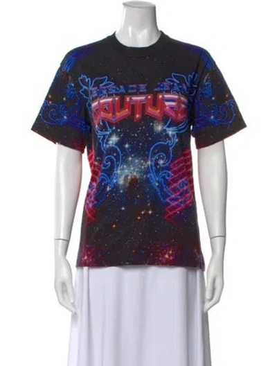 Pre-owned Versace Jeans Couture Graphic Print Crew Neck T-shirt In Blue
