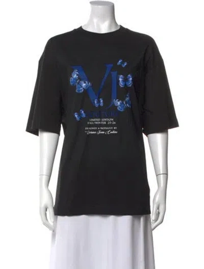 Pre-owned Versace Jeans Couture Graphic Print Crew Neck T-shirt W/ Tags In Black