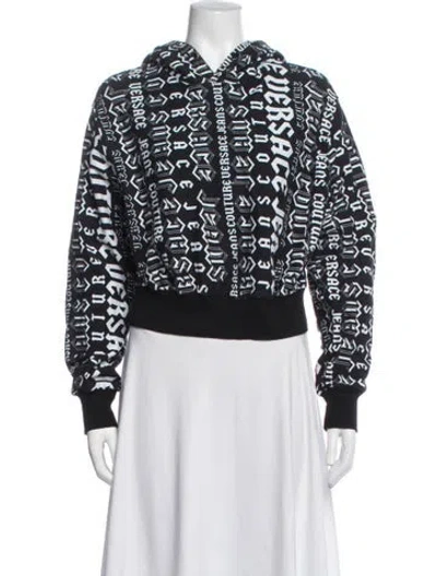 Pre-owned Versace Jeans Couture Graphic Print Jacket In Black