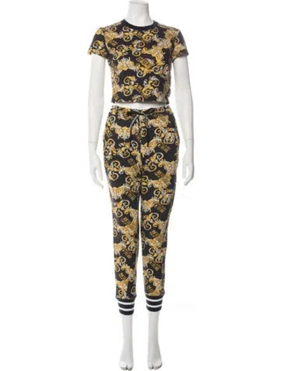 Pre-owned Versace Jeans Couture Graphic Print Set In Black