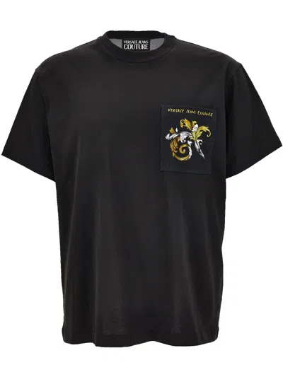 Versace Jeans Couture Graphic-print T-shirt In Black