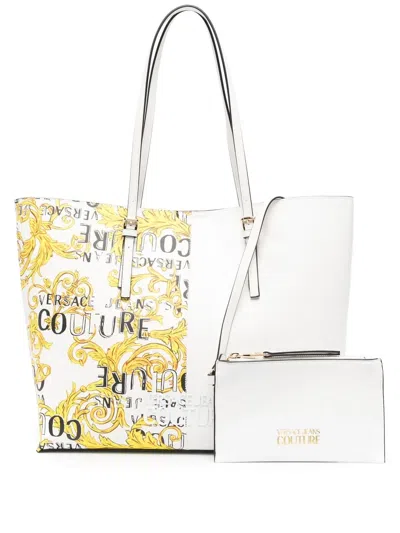 Versace Jeans Couture Graphic-print Tote Bag In White