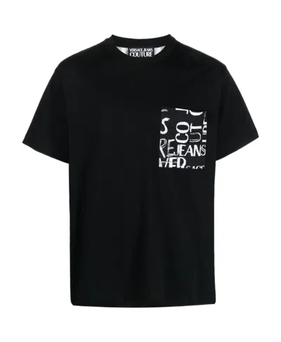 Versace Jeans Couture Graphic Printed Crewneck T-shirt In Black