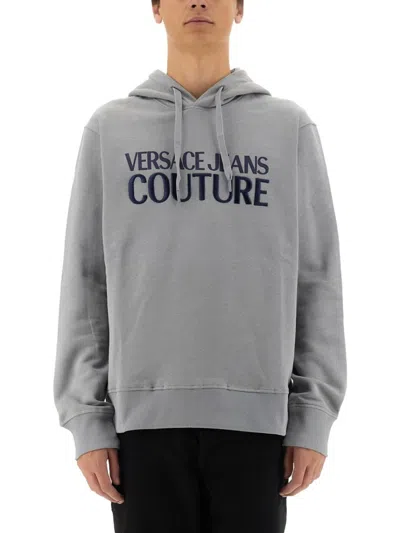 Versace Jeans Couture Logo Sweatshirt In Grey