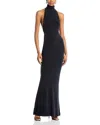Versace Jeans Couture Halter Gown In Black