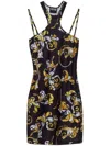 Versace Jeans Couture Halterneck Short Dress With Print