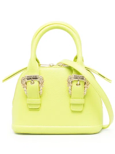 Versace Jeans Couture Faux Leather Mini Tote Bag In Green