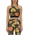 Versace Jeans Couture Top With Print In Multi