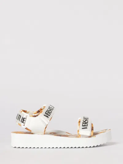 VERSACE JEANS COUTURE VERSACE JEANS COUTURE FABRIC SANDALS WITH PRINTED LOGO,I12873001