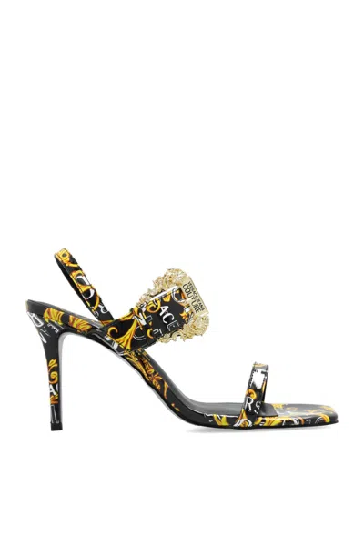 Versace Jeans Couture Heeled Sandals In Black