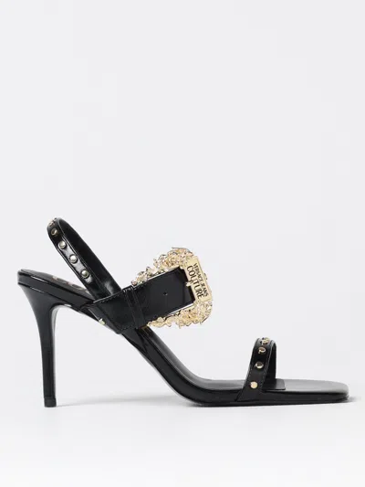 VERSACE JEANS COUTURE HEELED SANDALS VERSACE JEANS COUTURE WOMAN COLOR BLACK,F96626002