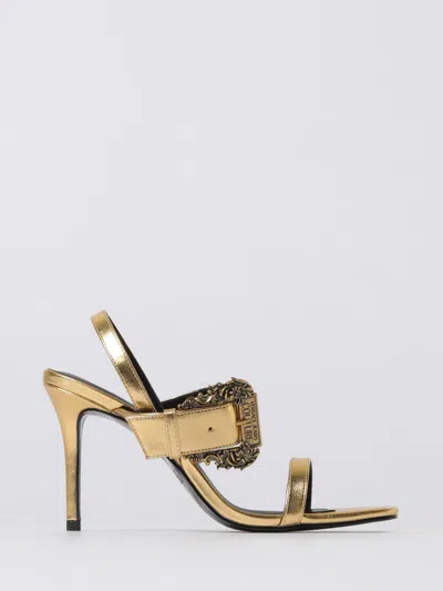 Versace Jeans Couture Heeled Sandals  Woman Color Gold In Multi
