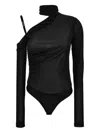 Versace Jeans Couture Bodysuit Top With Asymmetrical Design