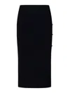 Versace Jeans Couture Decorative-button Midi Skirt In Black