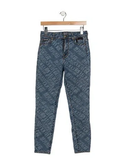 Pre-owned Versace Jeans Couture High-rise Skinny Leg Jeans In Blue
