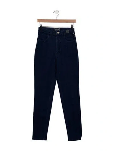 Pre-owned Versace Jeans Couture High-rise Skinny Leg Jeans W/ Tags In Blue