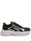 Shop Versace Jeans Couture Hiker Sneakers In Black