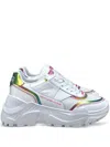 Versace Jeans Couture Holographic-detail Sneakers In White