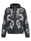 Versace Jeans Couture Hooded Jacket In Black