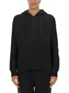 Versace Jeans Couture Full-zip Hoodie With Adjustable Drawstrings And Subtle Branding In Black
