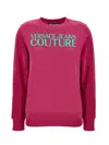 Versace Jeans Couture Logo Crew Neck Sweatshirt In Pink