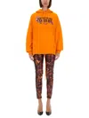 Versace Jeans Couture Crystal Logo Hoodie Drawstring Hem