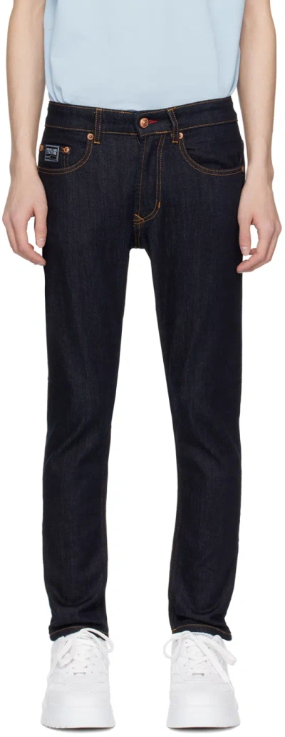 Versace Jeans Couture Indigo Skinny Jeans In E904 Indigo