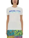 Versace Jeans Couture Graphic Print Crew Neck T-shirt In White