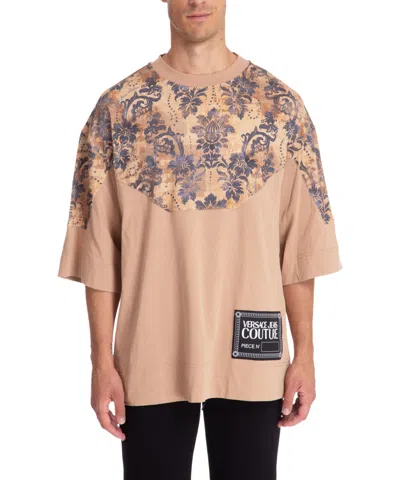 Versace Jeans Couture Interlock T-shirt In Sand
