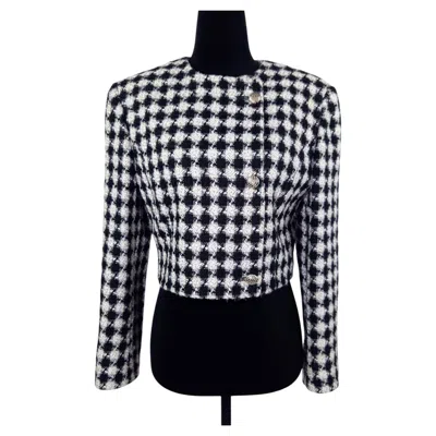 Pre-owned Versace Jeans Couture Jacket Crop Model Supermodel Era Vintage 1990s In Black