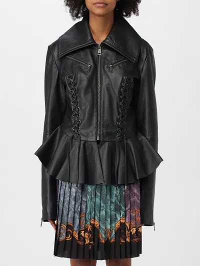 Versace Jeans Couture Jacket  Woman Color Black In Schwarz
