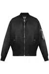 Versace Jeans Couture Striped Bomber Jacket In Black