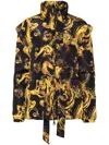 Versace Jeans Couture Barocco-print Down Jacket In Black