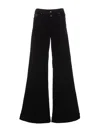 Versace Jeans Couture Wide-leg Denim Trousers Featuring Pockets In Black