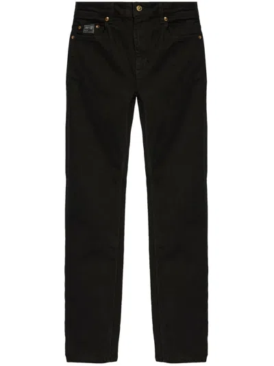 Versace Jeans Couture Logo Straight-leg Jeans In Black