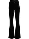 Versace Jeans Couture Logo-waistband Trousers In Black