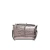 Versace Jeans Couture Jeans Couture Metallic Croco Shoulder Bag In Gray
