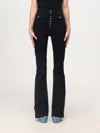 Versace Jeans Couture Pants  Woman Color Black In Schwarz