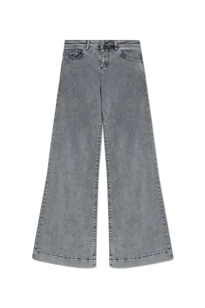 Versace Jeans Couture Jeans With Logo In Grey
