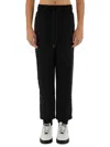 Versace Jeans Couture Pantaloni Jogging Con Logo Floccato In Black