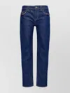 Versace Jeans Couture 'judy' Denim Trousers Featuring Contrast Stitching