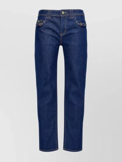 VERSACE JEANS COUTURE 'JUDY' DENIM TROUSERS FEATURING CONTRAST STITCHING